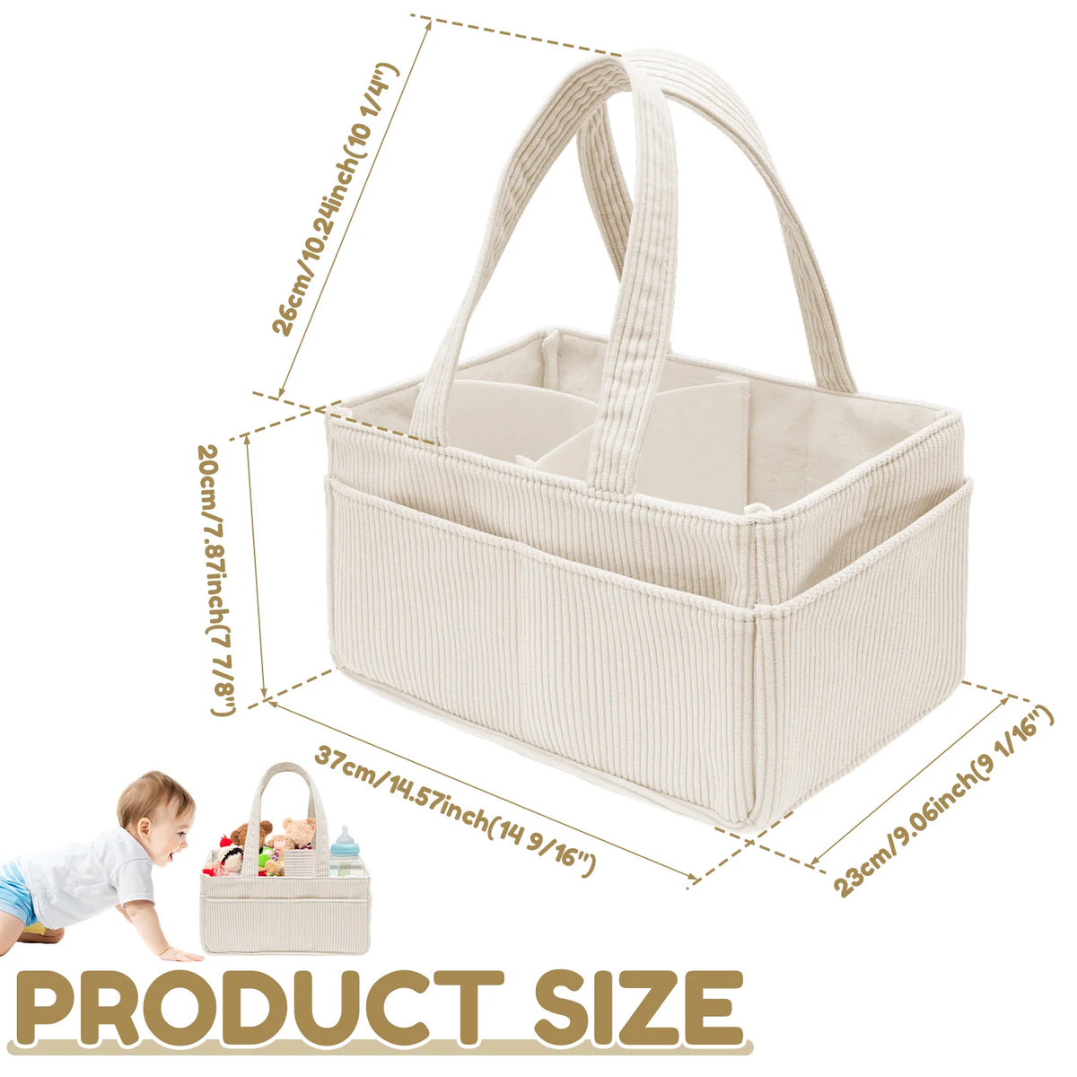 Baby-Windel-Organizer – faltbarer Aufbewahrungskorb