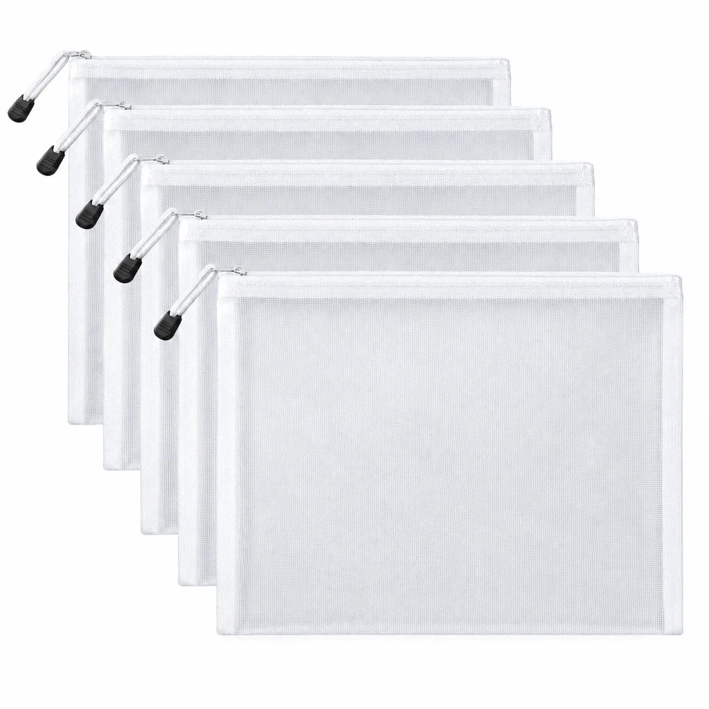 Transparente Aufbewahrungstaschen – 12er Set