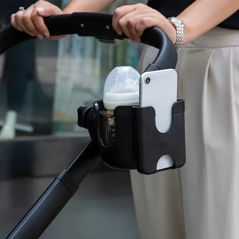 2-in-1 Kinderwagen-Getränkehalter mit Handyhalter