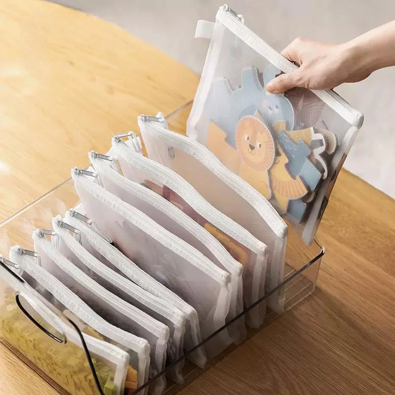 Transparente Aufbewahrungstaschen – 12er Set